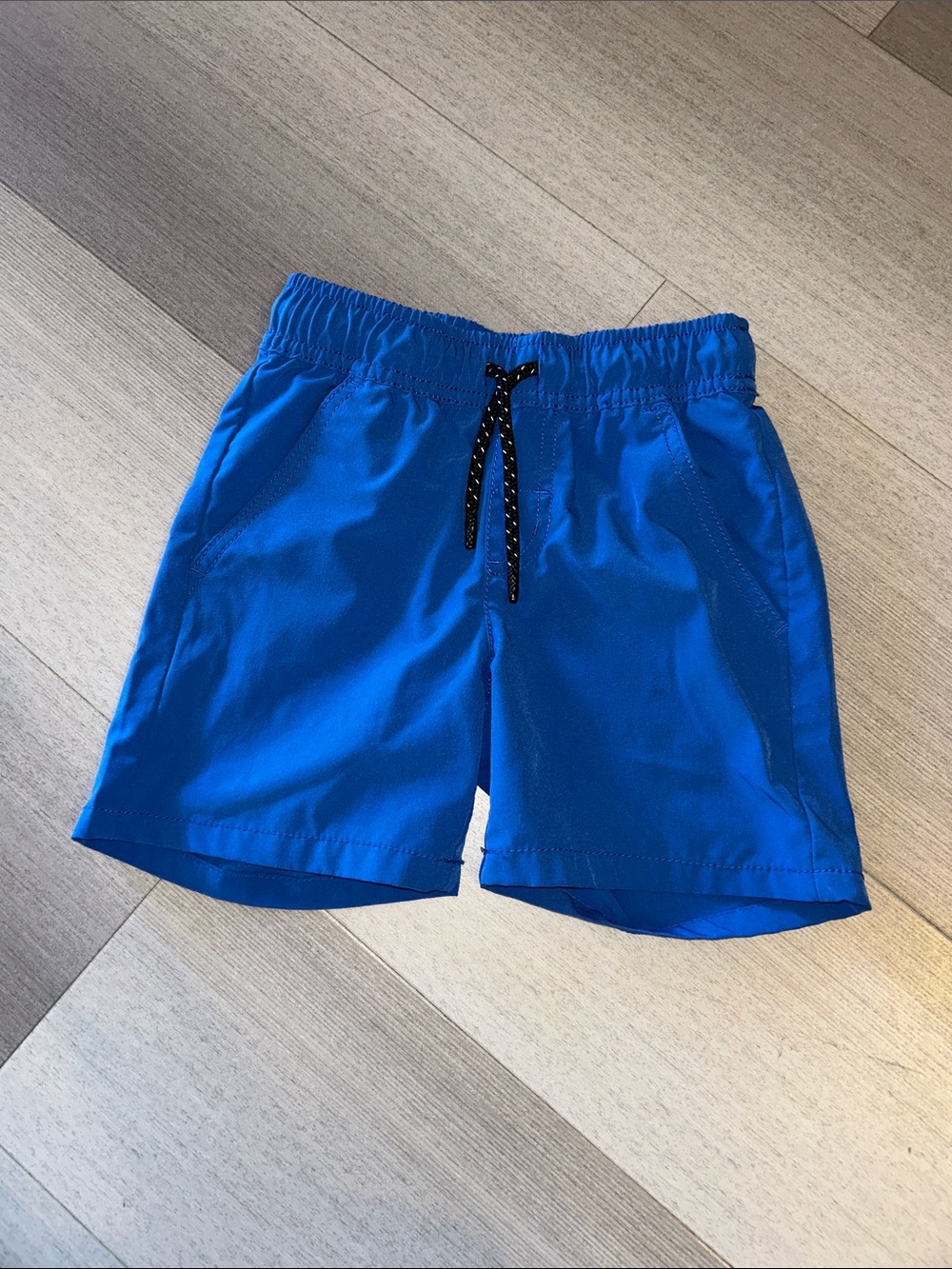 Cat & Jack Royal Blue Swim Shorts with Black Drawstring